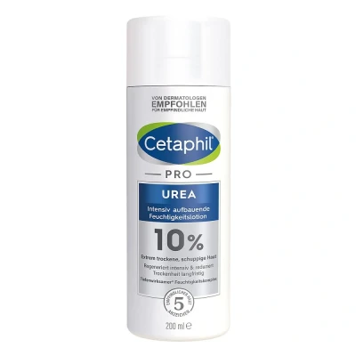 Abbildung von Cetaphil Lotion PRO UREA 10% Intensiv Aufbauende Feuchtigkeitslotion Feuchtigkeitspflege, Größe: 200 ml, Weiß
