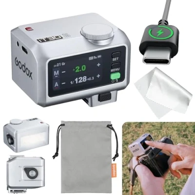 Abbildung von GODOX IT30PRO N Kamera Blitz, IT30 PRO Mini Blitzgeräte, TTL HSS 1/8000s Flash, Kompatibel mit Nikon Z6III Z8 Z5 Z50II Z50 Zfc Z6II Z30 Z6 Z7II Z9 D3500 D850 D810 D7500 D5600 (Silber)