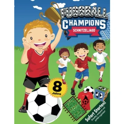 Abbildung von Fußball Schatzsuche Schnitzeljagd Kindergeburtstag ab 8 Jahre: Fußballakademie: Erlebe eine kreative mit Tischfußball Kickerarena, Bewegungswürfel und mehr!