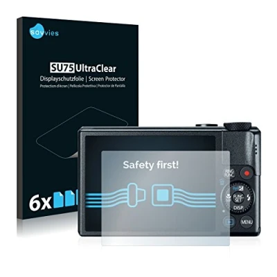 Abbildung von Savvies 6 Stück Schutzfolie für Canon PowerShot S110 Displayschutz Folie Ultra Transparent