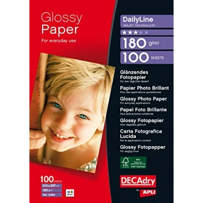 Abbildung von APLI dailyline Pack 100 Blatt Fotopapier A4 180 g glänzend