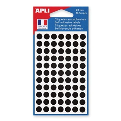 Abbildung von agipa 111837 Markierungspunkte, Durchmesser: 8 mm, rund, schwarz