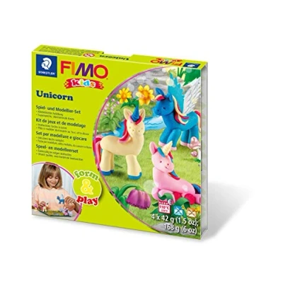 Abbildung von Fimo kids Form&amp;Play &quot;Unicorn&quot;,10.12,12.65 2023628,CD11078,&quot;3D knipvel Doortjes Design Flowers &amp; Bu