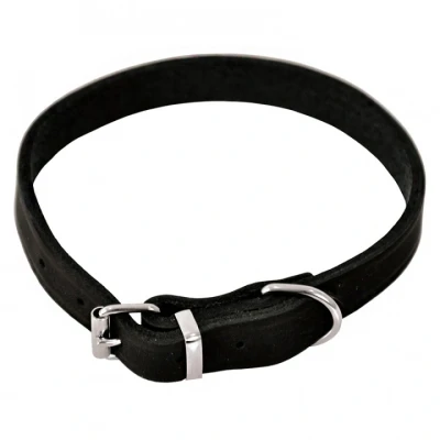 Abbildung von Dogman Hundehalsband Lina Leder Schwarz