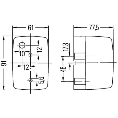 Abbildung von HELLA 2BM 002 652 051 Zusatzblinkleuchte MERCEDES BENZ: T2/LN1 Kipper, Triebkopf, Pritsche/Fahrgestell