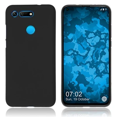 Abbildung von PhoneNatic Case kompatibel mit Huawei Honor View 20 schwarz Silikon Hülle matt Cover