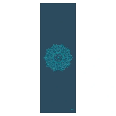 Abbildung von Yogamatte LEELA Collection AUBERGINE. Mandala TÜRKIS. PVC