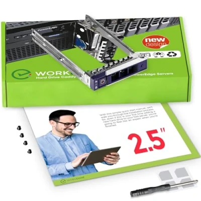 Abbildung von WorkDone 2,5 Zoll Hard Drive Caddy Tray kompatibel für Dell PowerEdge Server und XC Serie 14. Generation R440 R640 R740 R740xd R840 R940 R6415 R7425 DXD9H SSD SAS Festplattenrahmen