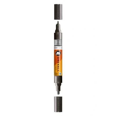 Abbildung von Molotow Permanentmarker One4All Acrylic Twin nachfüllbar 1,5 + 4mm met