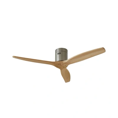 Abbildung von Lucande Deckenventilator Vindur, nickel, Holz, DC, leise