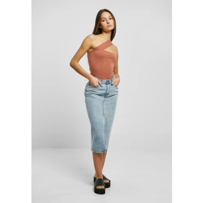 Abbildung von Urban Classics Bleistiftrock, Damen, Größe: 30, Tinted lightblue washed