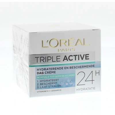 Abbildung von L&#039;Oréal Triple Active 24H Tagescreme 50 ml (2 Stück)