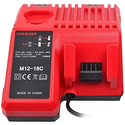 Abbildung von Ersetzen Ladegeräte für Milwaukee Akku M12 M18 18V 220V M18BX, M18B5, XC, M18B2, M18B4, XC,48 59 1812 48 1807 1806 11 1828 1840 Rot