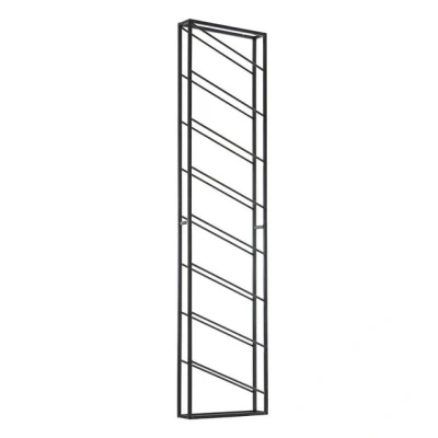 Abbildung von KADIMA Design Weinregal Wand Metall Schwarz 36x150x8 cm Groß für 8 Flaschen, Flaschenregal Hängend Schmal Wandmontage, Wandregal die Küche