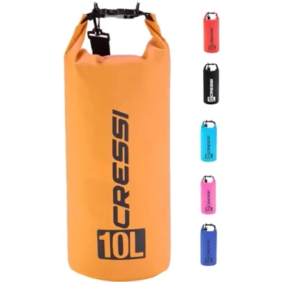 Abbildung von Cressi Dry Bag Wasserdichte Taschen mit langem verstellbaren Schulterriemen Für Tauchen, Bootfahren, Kajak, Angeln, Rafting, Schwimmen, Camping und Snowboarden