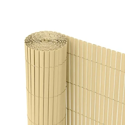 Abbildung von Ribelli® PVC Sichtschutzmatte Sichtschutzzaun Sichtschutz Zaun Balkon Windschutz (80 x 500 cm, Bambus)