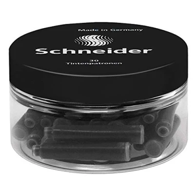 Abbildung von 6 x Schneider Tintenpatrone Standard schwarz Runddose VE=30 stück