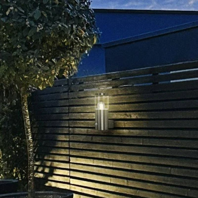 Abbildung von Ledvance ENDURA CLASSIC EBRO WALL SEN Außenleuchte, Wandleuchte, dunkelgrau, Edelstahl, einfache &amp; schnelle Installation, IP44 Schutzklasse, Bewegungsmelder, Tageslichtsensor, rostfreier Stahl
