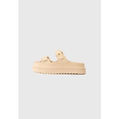 Abbildung von Steve Madden Bigschmona Pantolette flach, Damen, Größe: 37, Natural Schuhe