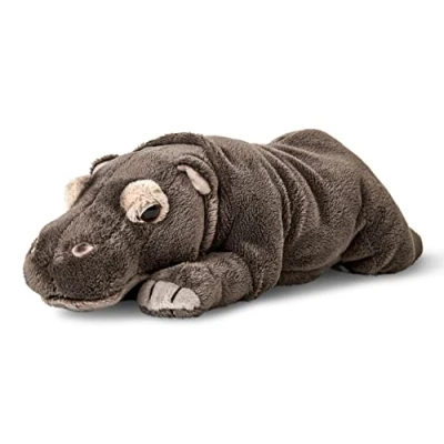 Abbildung von Uni Toys Kuscheltier Nilpferd, liegend 30 cm Plüsch Hippo, Flusspferd, Plüschtier, zu 100 % recyceltes Füllmaterial