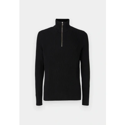 Abbildung von JACK &amp; JONES Male Strickjacke mit Viertelreißverschluss Einfarbig