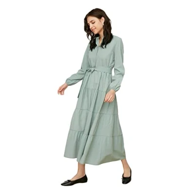 Abbildung von Trendyol Modest Blusenkleid, Damen, Größe: 38, Green