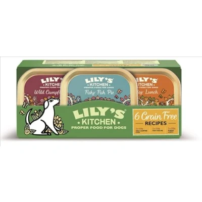 Abbildung von Lily&#039;s Kitchen Getreidefreies Nass Hundefutter für ausgewachsene Hunde 6er Schalen (6 x 150g) Multipack
