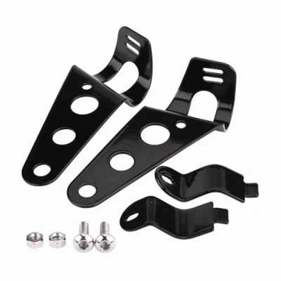 Abbildung von KIMISS 2 Stück verstellbare Gabelhalterung für Motorradscheinwerfer, Edelstahl, 28 mm 34 (schwarz)