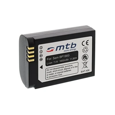 Abbildung von Ersatz Akku BP1900 für Samsung Smart Camera NX1 NX 1 (7.4V 1600mAh mit INFOCHIP)