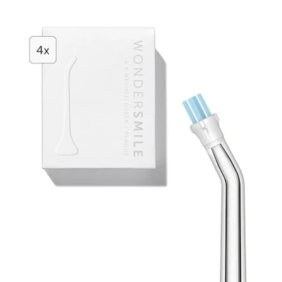 Abbildung von Wondersmile Plaque Düse Ersatzdüsen für Munddusche Waterflow SmoothFlow Technologie optimale Zahn &amp; Zahnfleischpflege (White, 4er Pack)
