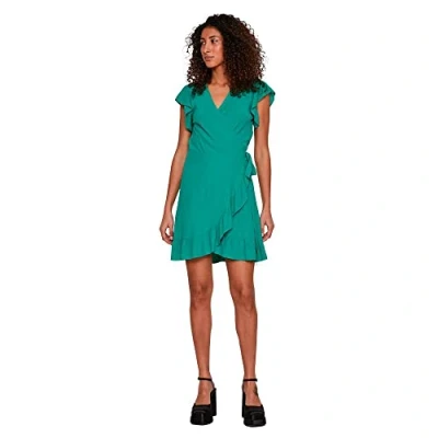 Abbildung von VILA Vifini WRAP Short Dress Freizeitkleid, Damen, Größe: 42, Alhambra