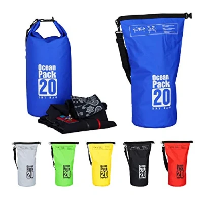 Abbildung von relaxdays Packsack Ocean Pack 20L wasserdicht, Blau