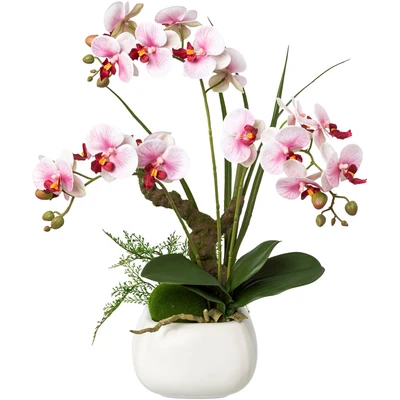 Abbildung von Creativ green Kunstorchidee &quot;Deko Orchidee Phalaenopsis im Keramiktopf&quot;