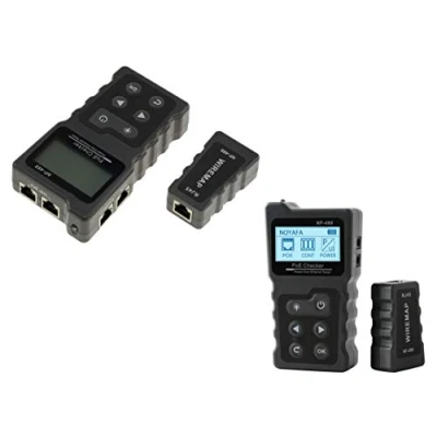 Abbildung von KALEA INFORMATIQUE Tester für Netzwerkkabel RJ45 RJ11: Kartierung von Kabeln, Testen PoE (Vorhandensein, Stromstärke, Spannung, Leistung), des Stromverbrauchs.