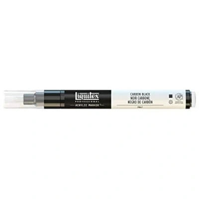 Abbildung von Liquitex 4620337 Professional Paint Marker, Acrylmarker mit hochpigmentierte Acrylfarbe auf Wasserbasis für den Innenbereich &amp; Außenbereich, feine Spitze Karbonschwarz