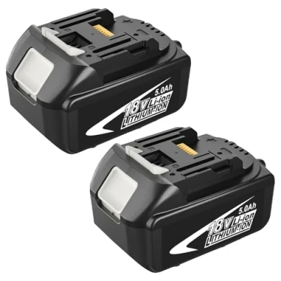 Abbildung von 2X FUNMALL BL1850B Ersatzakkku für Makita Akku 18V 5.0Ah BL1850C BL1860B BL1860 BL1850 BL1840B BL1840 BL1830B BL1830 BL1835 194204 5 LXT400 Werkzeug akkus mit LED Anzeigen