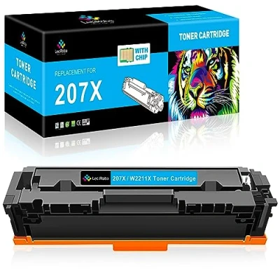 Abbildung von LeciRoba 207X (Mit Chip) für HP W2210X W2211X W2212X W2213X W2210A W2211A W2212A W2213A 207A Toner Color Laserjet Pro MFP M283fdw M283fdn M282nw M255dw M255nw Drucker (1 Cyan)