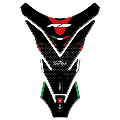 Abbildung von Resin Bike Aufkleber Motorrad Kompatibel mit Aprilia Rs. Schutz Tankpad Von Hülle PU Graffi. 3D Harz Beschichtet Version Universal Wirkung Kohlenstoff