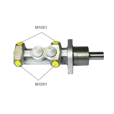 Abbildung von HELLA 8AM 355 501 841 Hauptbremszylinder 22,2 Grauguss M10 x 1 (x4) FIAT: Grande Punto Schrägheck