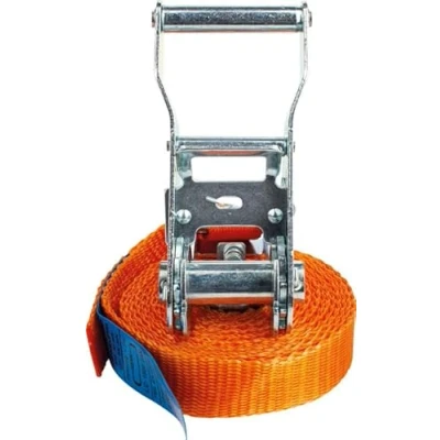 Abbildung von Spanngurte mit Ratsche einteilig 1 teilig 25mm x 4m Zurrgurte Ratschengurte orange 1500 daN