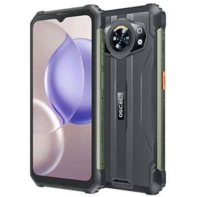 Abbildung von OSCAL S80 Outdoor Handy ohne Vertrag 13000mAh Akku, Helio G85 6GB+128GB, IP68/IP69K Wasserdicht Smartphone Android 12, 6,58&#039;&#039; FHD+ Display, ArcSoft®12MP Triple Kamera, GPS NFC Reverse Charge Schwarz