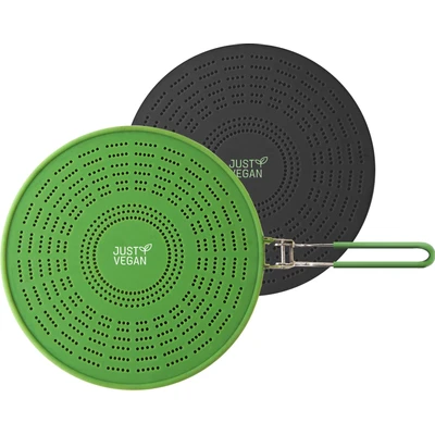 Abbildung von JUST VEGAN Spritzschutzdeckel &quot;AirActive&quot;, (Set, 7 tlg., inkl. 5 Aktivkohle Filter), auch als Sieb, Dampfgarer und Kühlgitter verwendbar