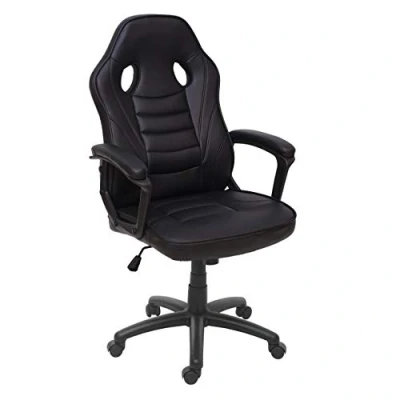 Abbildung von Mendler Bürostuhl HWC F59, Schreibtischstuhl Drehstuhl Racing Chair Gaming Chair, Kunstleder schwarz