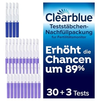 Abbildung von Clearblue Ovulationstest Fertilitätsmonitor Teststäbchen 30St. + 3 Schwangerschaftstests