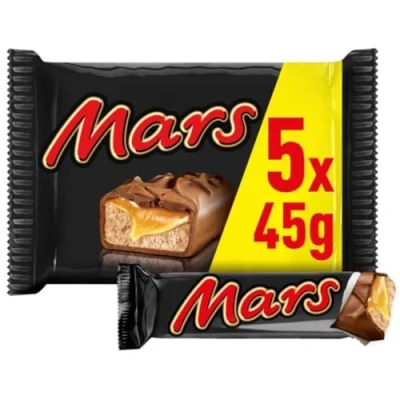 Abbildung von Mars Schokoriegel, Karamell, Schokolade, 1 Packung á 5 Riegel (1 x 225 g)