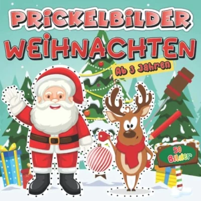 Abbildung von Prickelbilder Weihnachten für Kinder ab 3: Bastelbuch Malen, Prickeln, Ausschneiden und Basteln Prickelblock Jungen Mädchen Winter