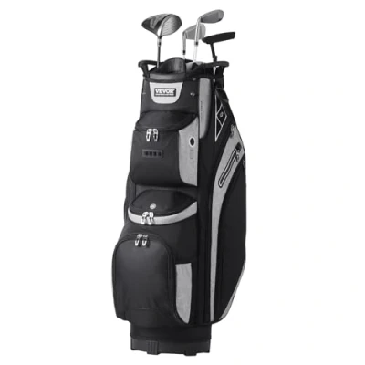 Abbildung von VEVOR Golf Cart Tasche mit 14 Wege Organizer Unterteilung Oben, 36 Zoll, 13 Taschen, Premium Tasche, langlebige Golftaschen Griffen, Staubschutzhülle und abnehmbaren Riemen für Männer