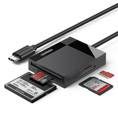 Abbildung von UGREEN USB C 104MB/S Kartenleser SD/Micro SD Card Reader CF 4 in 1 Kompatibel für iPhone 15 Pro Max, Galaxy S23+/ S23 Ultra/MacBook Pro/Air/iPad Pro/Surface Book usw.