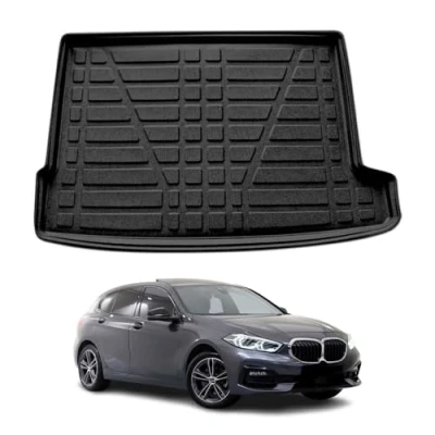 Abbildung von OMAC Kofferraumwanne Laderaumwanne kompatibel mit BMW 1er F40 2019 2024 Gummi TPE Schwarz