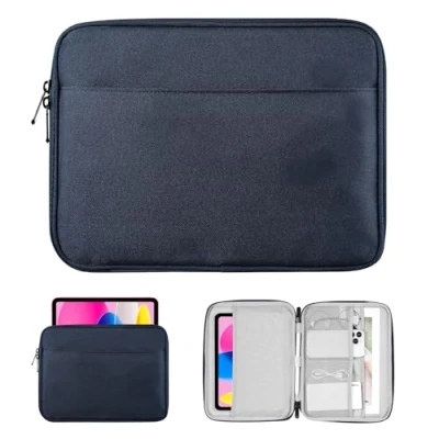 Abbildung von TiMOVO 9 11 Zoll Tablet Tasche für iPad 10. Gen. 10.9&quot;, 9/8/7. 10.2&quot;, Air 11/Air 5/4. Galaxy Tab A9+/A9 Plus 11“, Tragetasche mit Fach, Indigo
